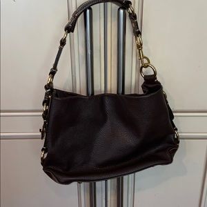 BROWN LEATHER GOLD EMBELLISH J. McLaughlin BAG